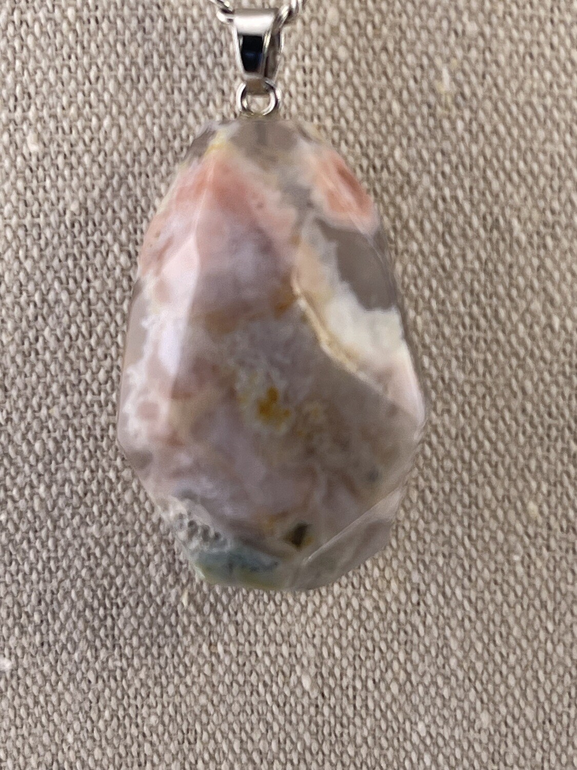 Very Special Cherry Sakura Agate with Sterling Silver