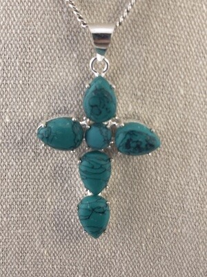 Turquoise Genuine Natural Stone with Sterling Silver