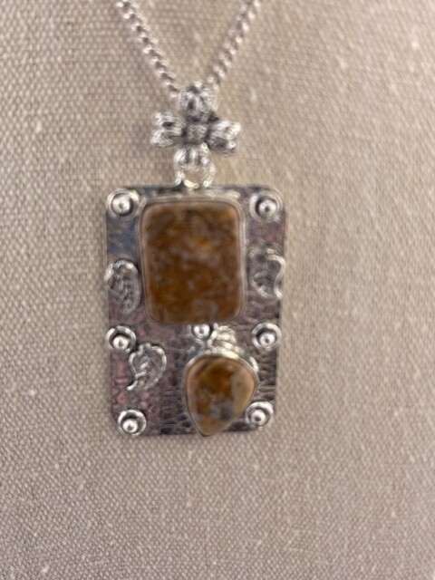 Sanskrit Jasper Gemstone with Sterling Silver