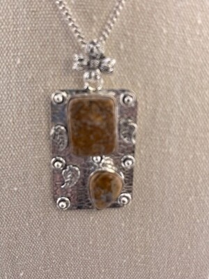 Sanskrit Jasper Gemstone with Sterling Silver