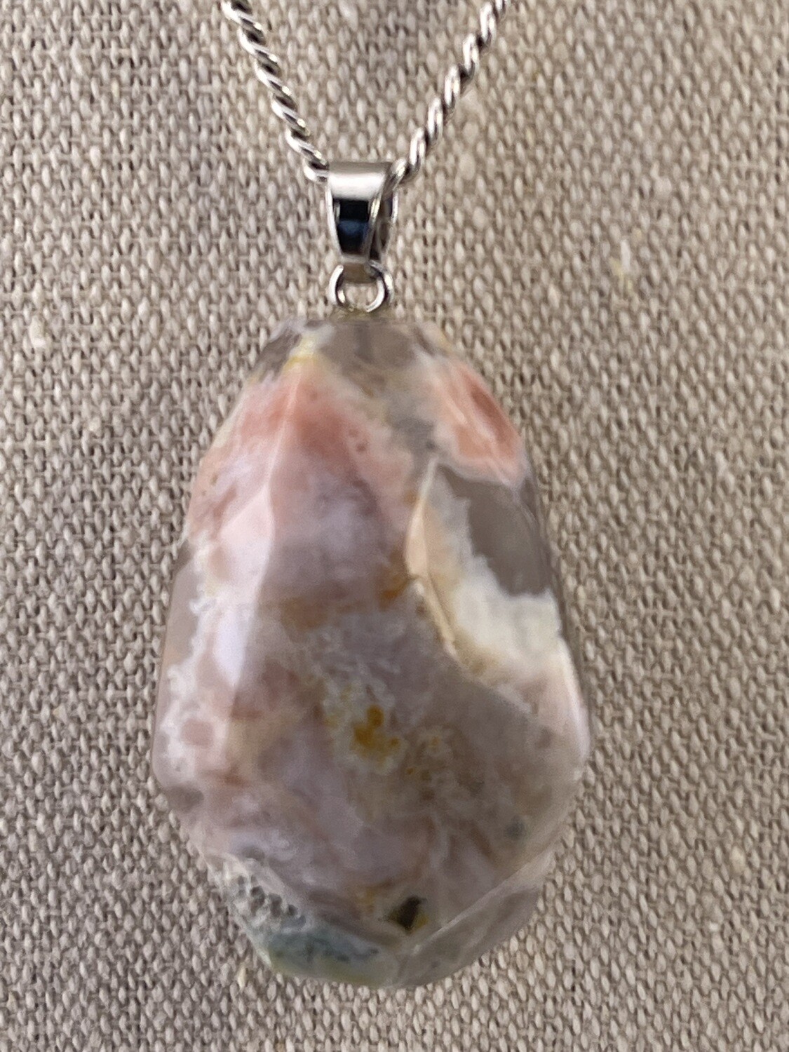 Very Special Cherry Sakura Agate with Sterling Silver