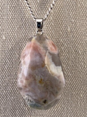 Very Special Cherry Sakura Agate with Sterling Silver