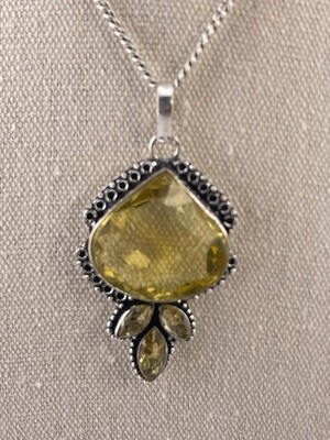 Yellow Citrine with Sterling Silver