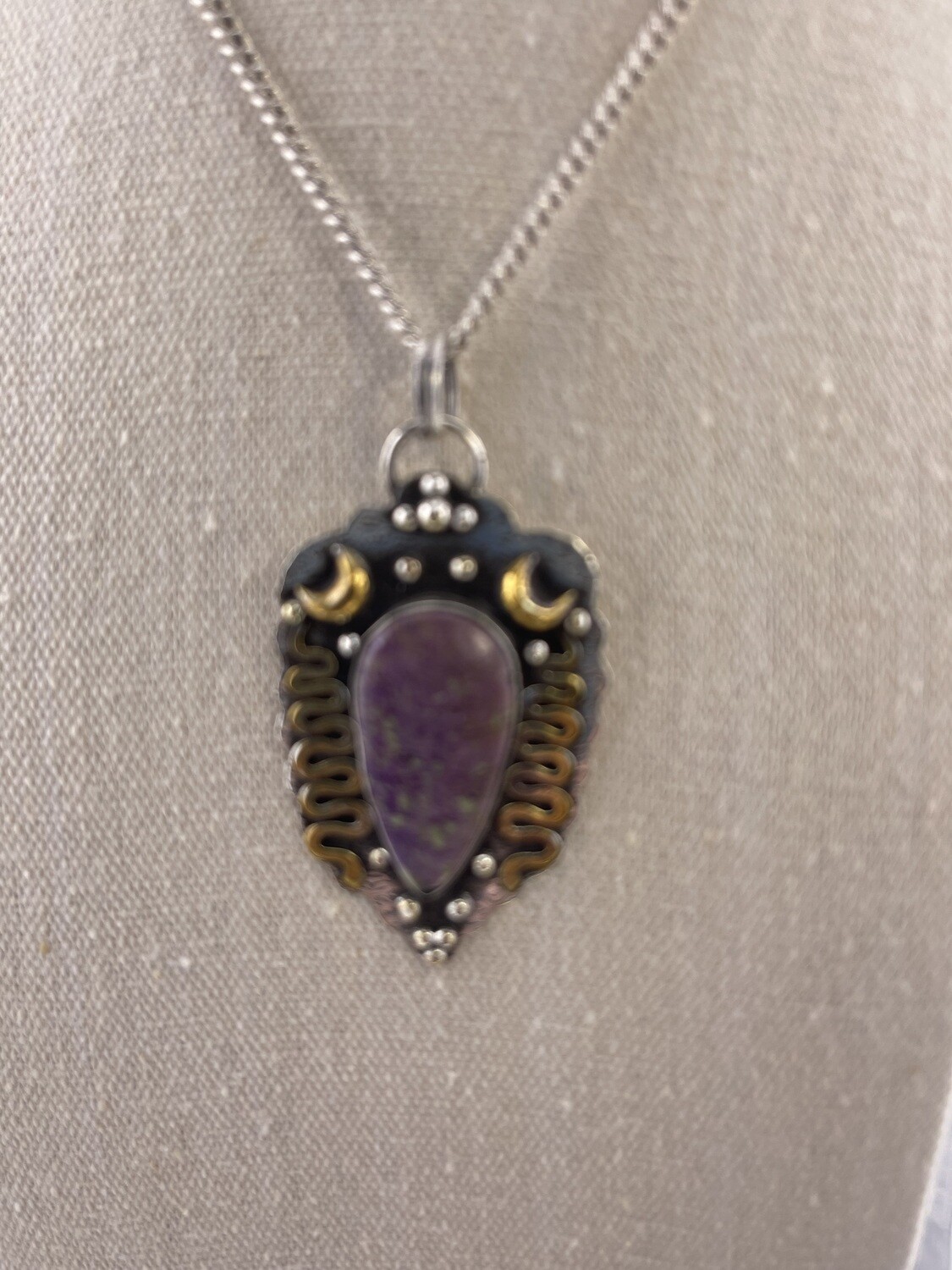 Natural Bloodstone with Sterling Silver