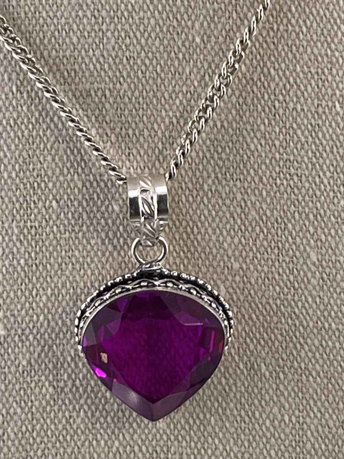 Pink Krunzite Gemstone with Sterling Silver