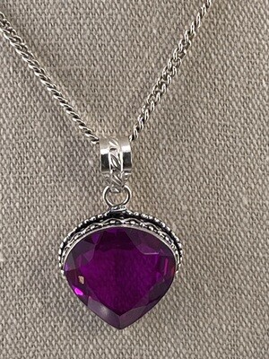Pink Krunzite Gemstone with Sterling Silver