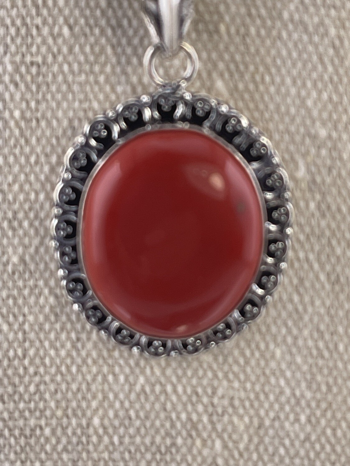Red Coral and Sterling Silver