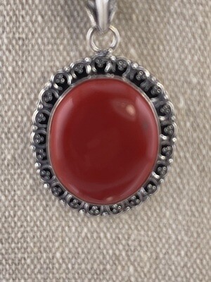 Red Coral and Sterling Silver