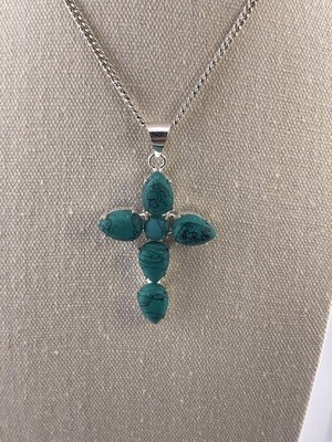 Turquoise Genuine Natural Stone with Sterling Silver