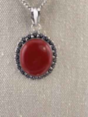 Red Coral and Sterling Silver