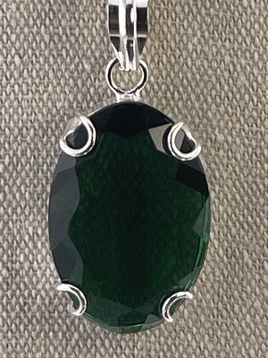 Chrome Dropside Natural Stone with Sterling Silver