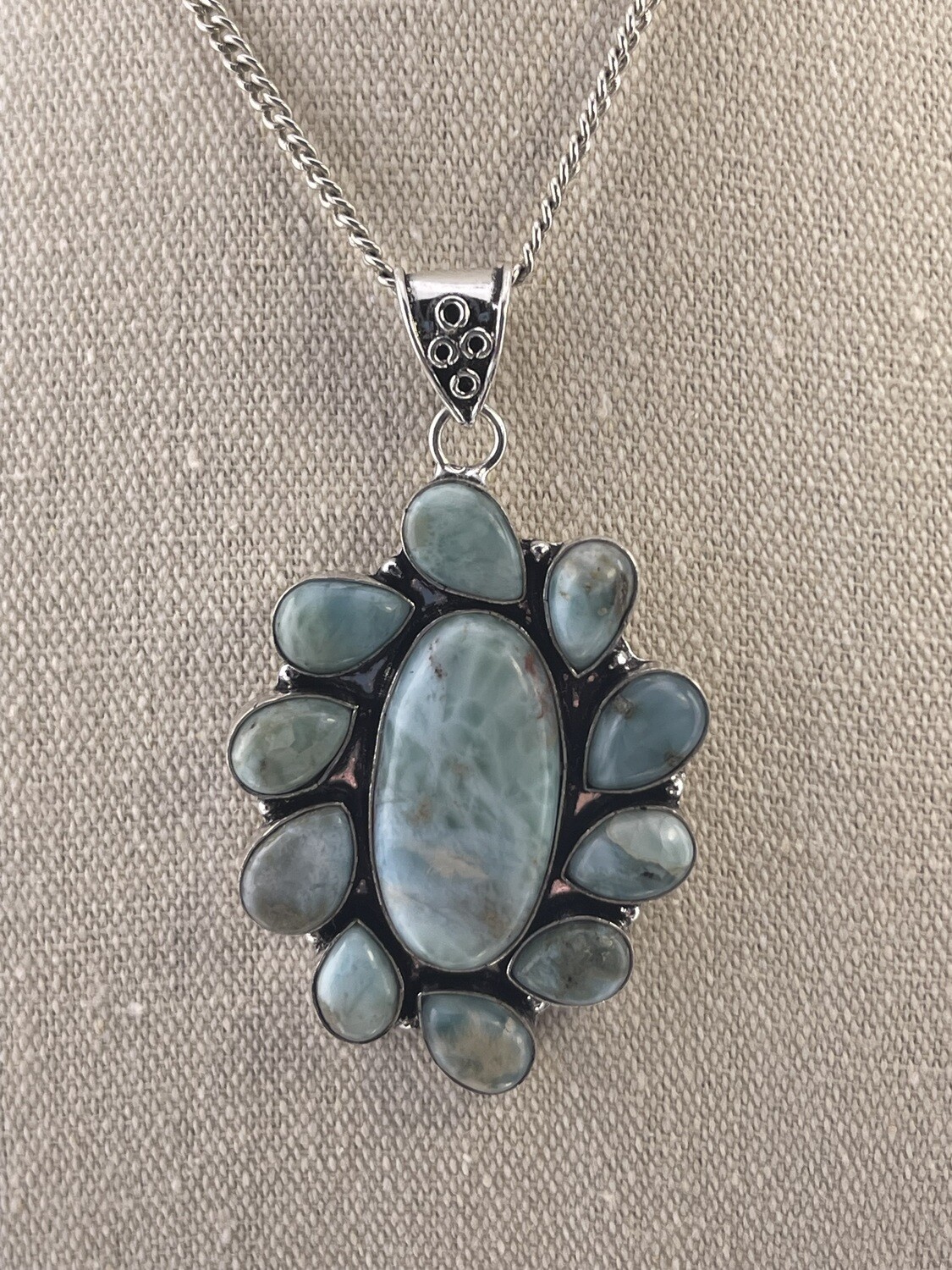 Republic Larimar Natural Gemstone and Sterling Silver