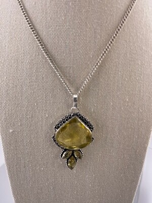 Yellow Citrine with Sterling Silver