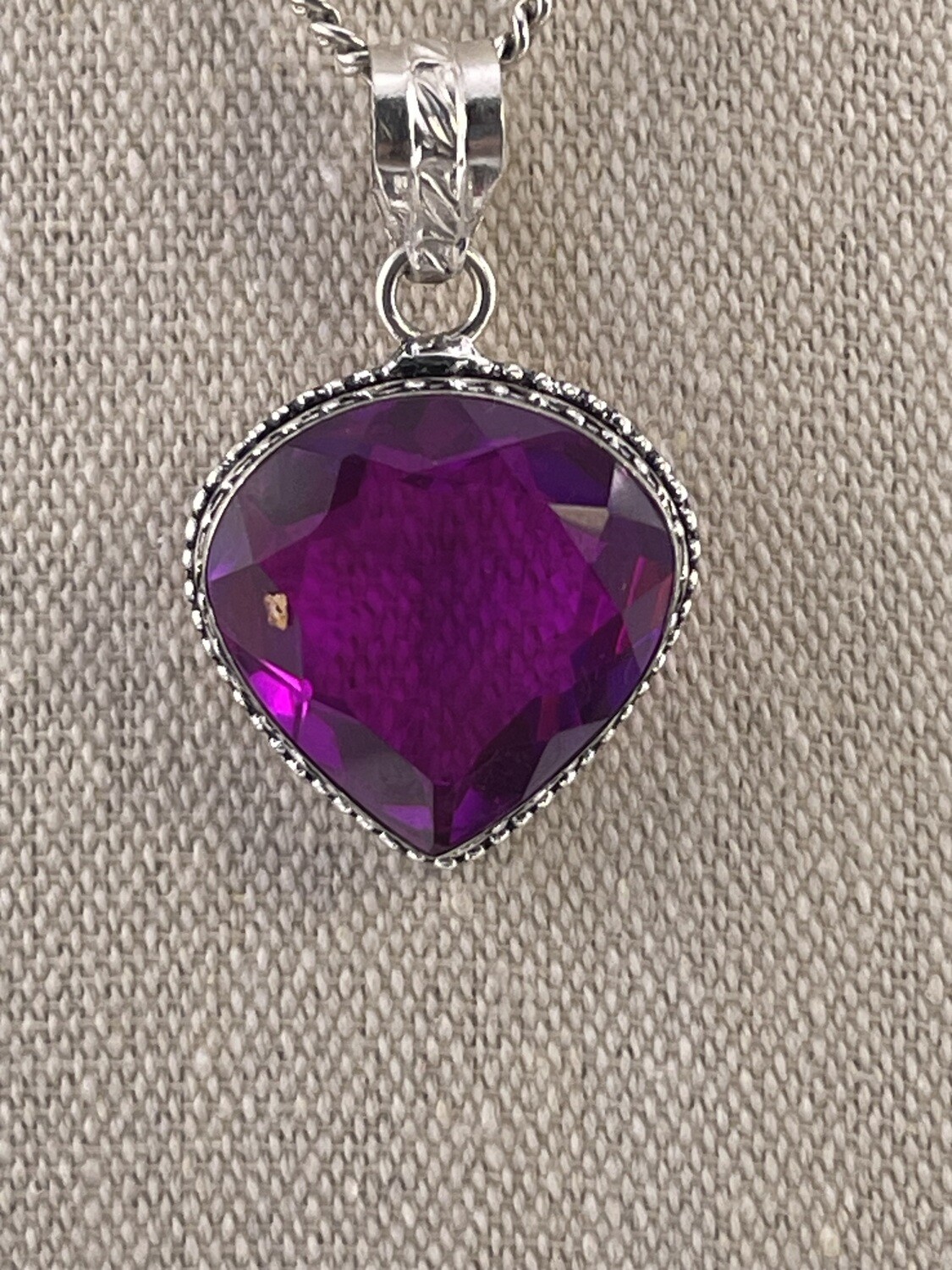 Pink Krunzite Gemstone with Sterling Silver
