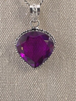 Pink Krunzite Gemstone with Sterling Silver