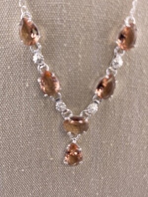 Really Beautiful Morganite Gemstone with Sterling Silver