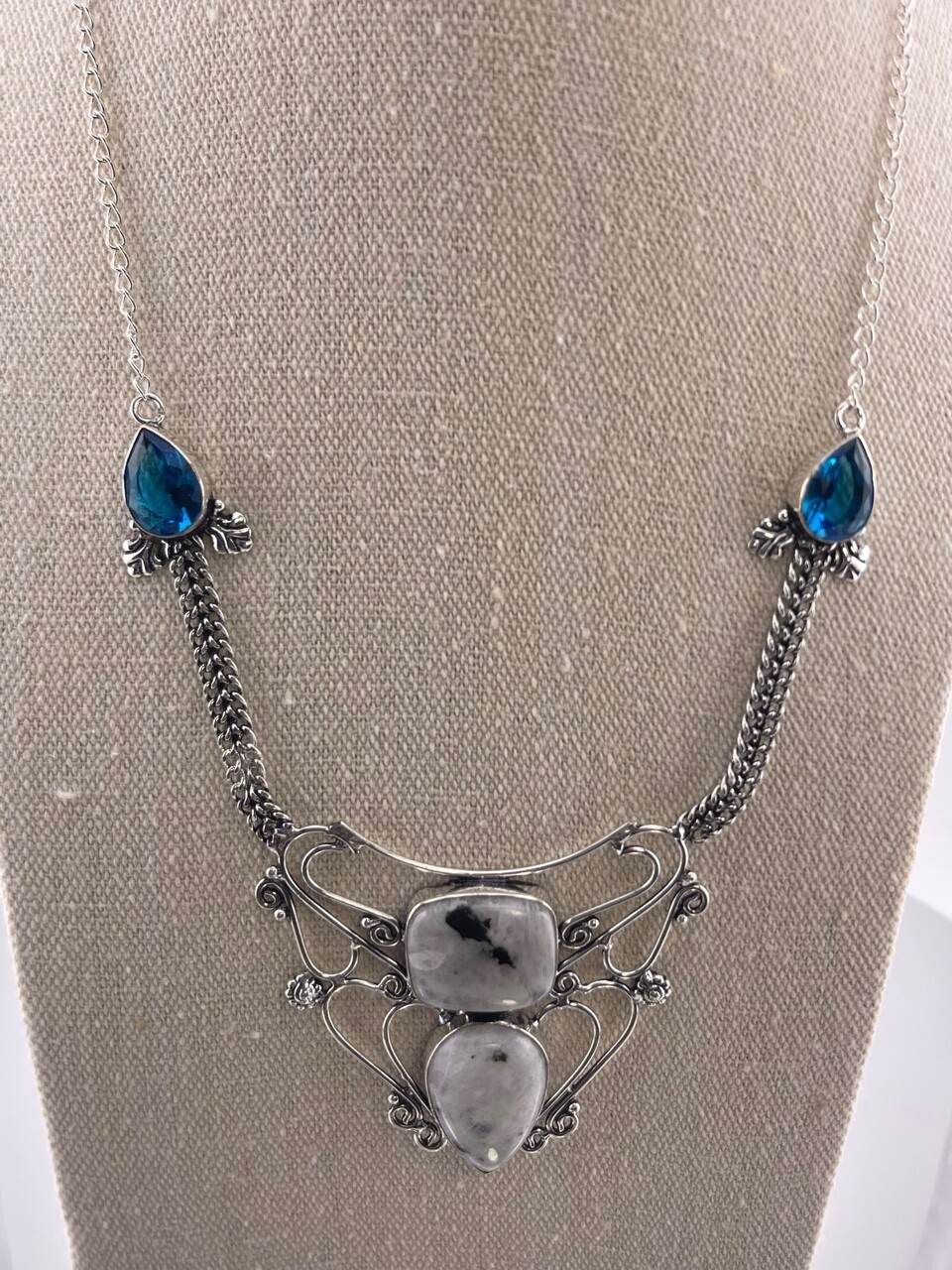 Moonstone and Topaz with Sterling Silver