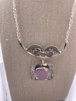 Rose Quartz Gemstone with Sterling Silver