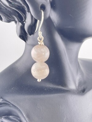 Beautiful Moonstone Earrings with Sterling Silver