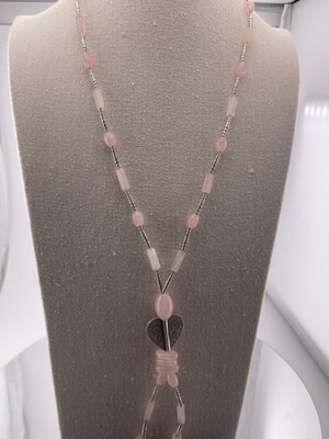 Rose Quartz with Sterling Silver Necklace