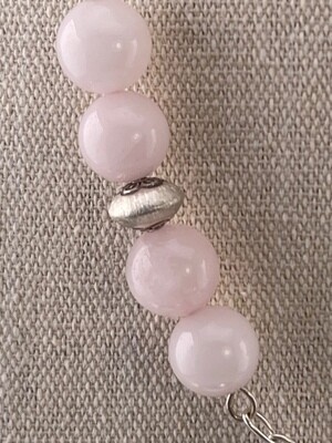 Rose Quartz with Sterling Silver Necklace