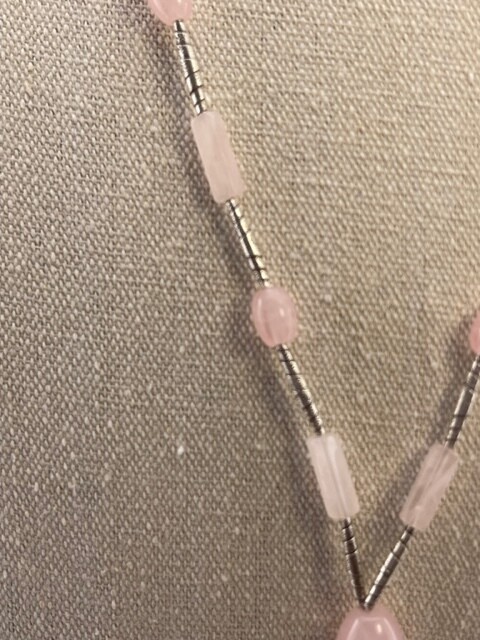 Rose Quartz with Sterling Silver Necklace