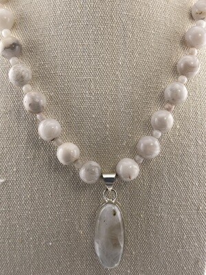Gorgeous Moonstone Necklace with Sterling Silver