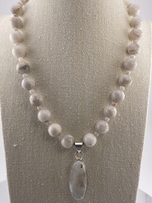 Gorgeous Moonstone Necklace with Sterling Silver