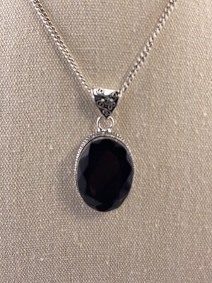 African Amethyst set in Sterling Silver Pendant