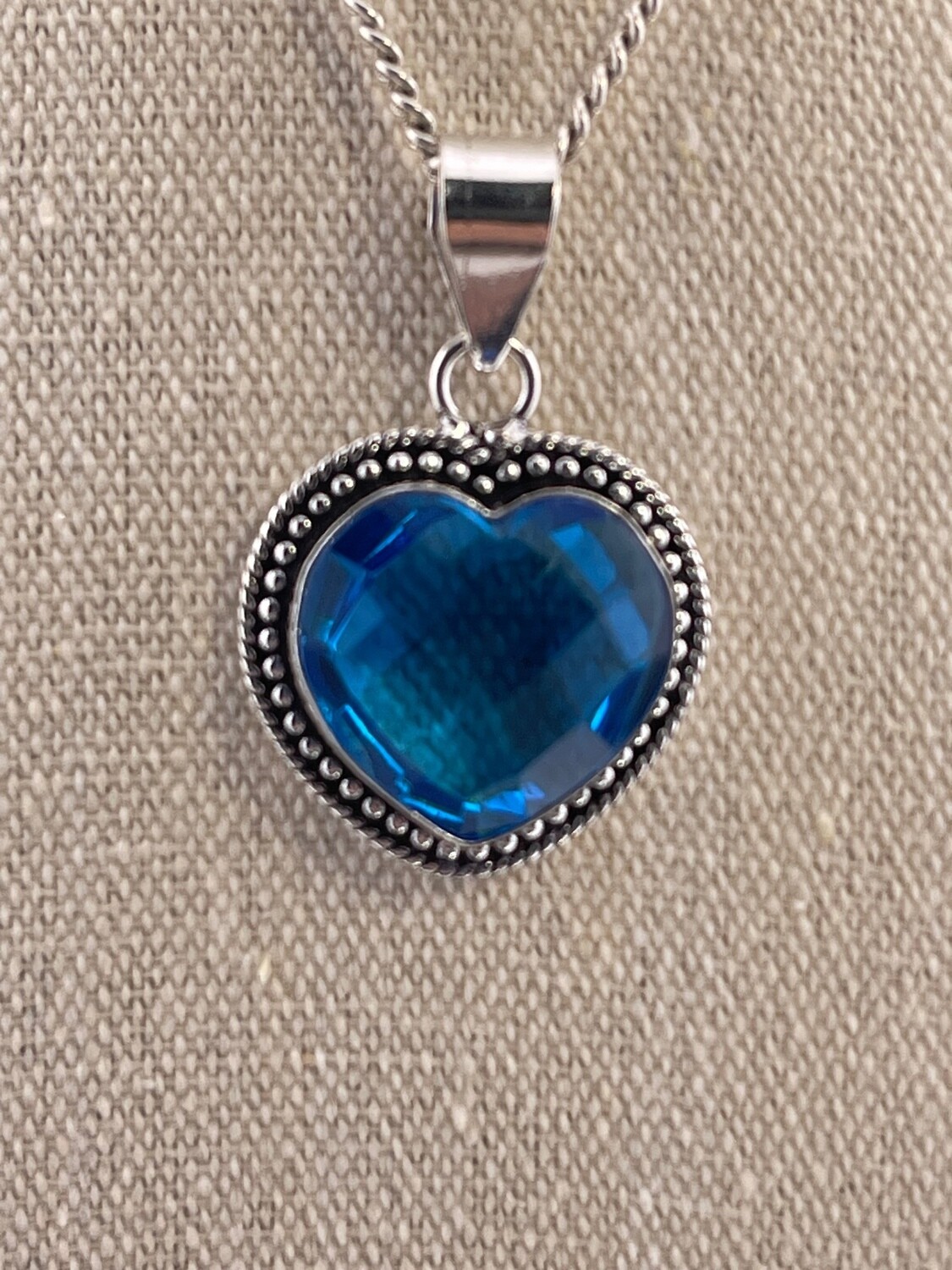 Swiss Blue Topaz Pendant