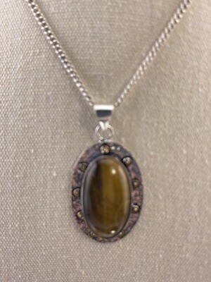 Tiger Eye Pendant set in Sterling Silver