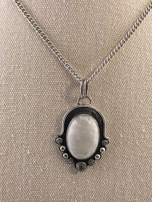 Rainbow Moonstone Gemstone set in Sterling Silver