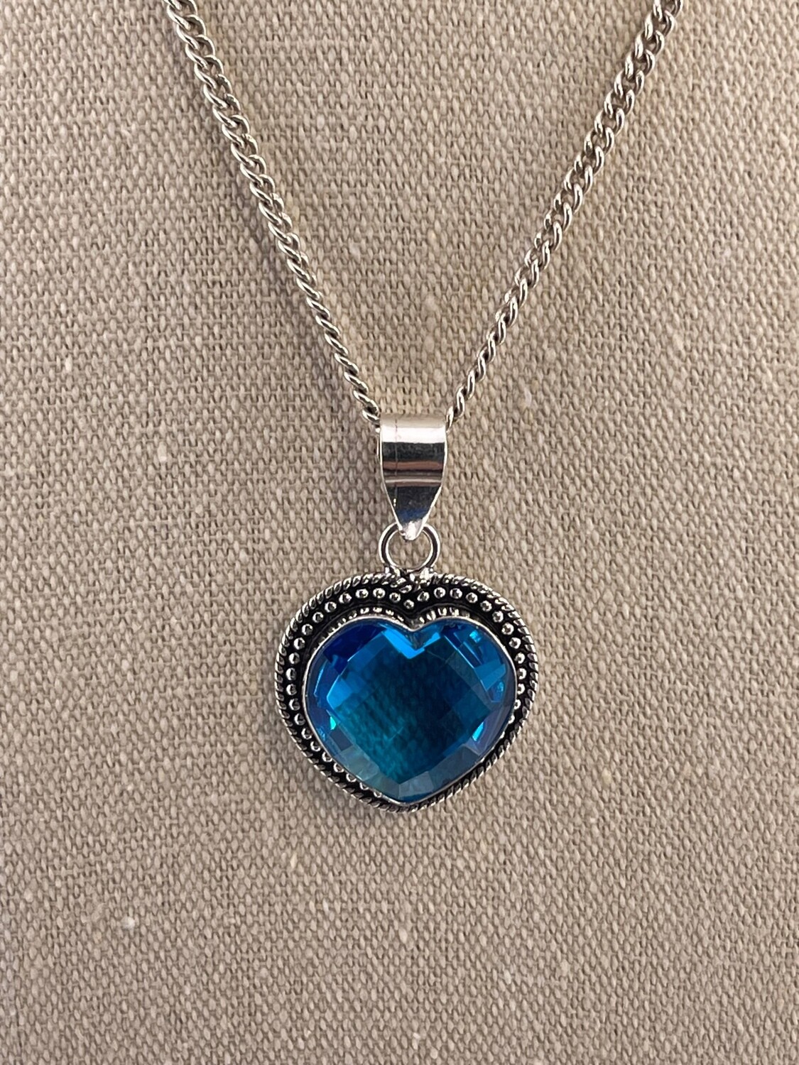 Swiss Blue Topaz Pendant