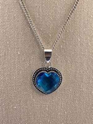 Swiss Blue Topaz Pendant