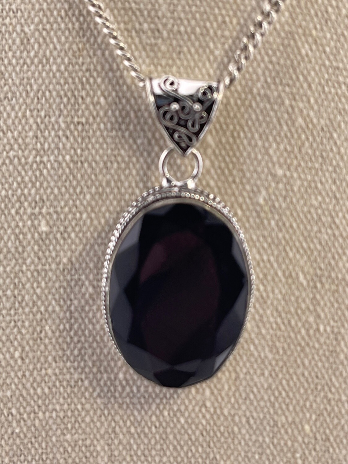 African Amethyst set in Sterling Silver Pendant