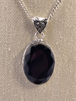 African Amethyst set in Sterling Silver Pendant
