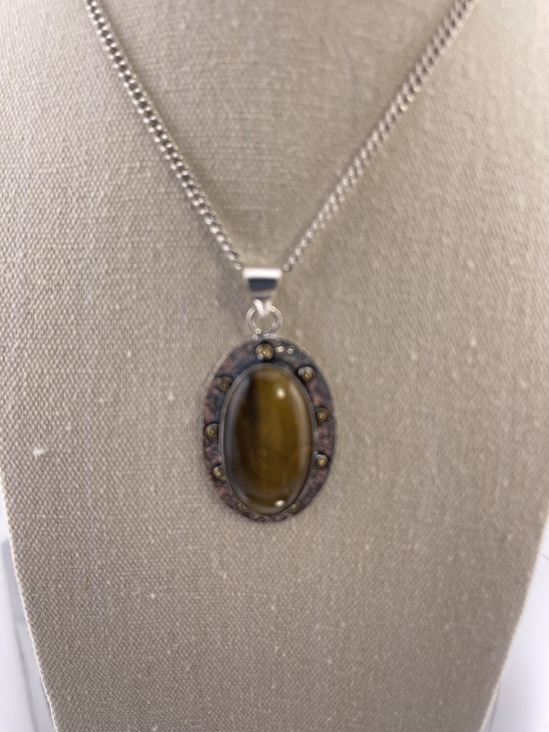 Tiger Eye Pendant set in Sterling Silver