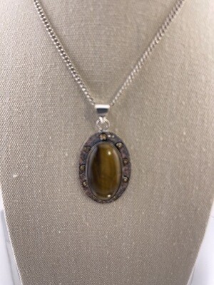 Tiger Eye Pendant set in Sterling Silver