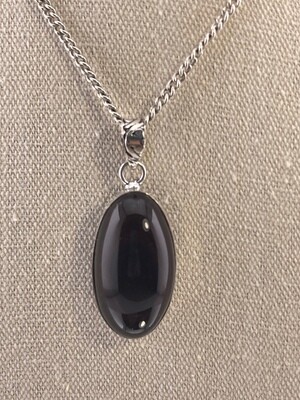 Black Obsidian Gemstone set in Sterling Silver