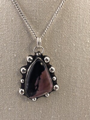 Natural Rhondite Gemstone set in Sterling Silver