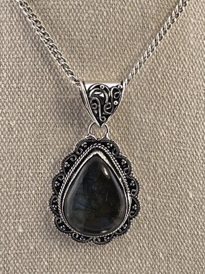 Labrodite Gemstone set in Sterling Silver