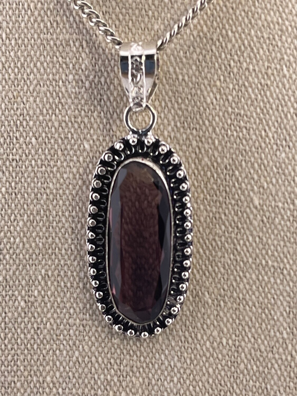 Purple Amethyst Gemstone set in Sterling Silver