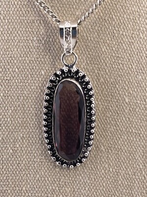 Purple Amethyst Gemstone set in Sterling Silver