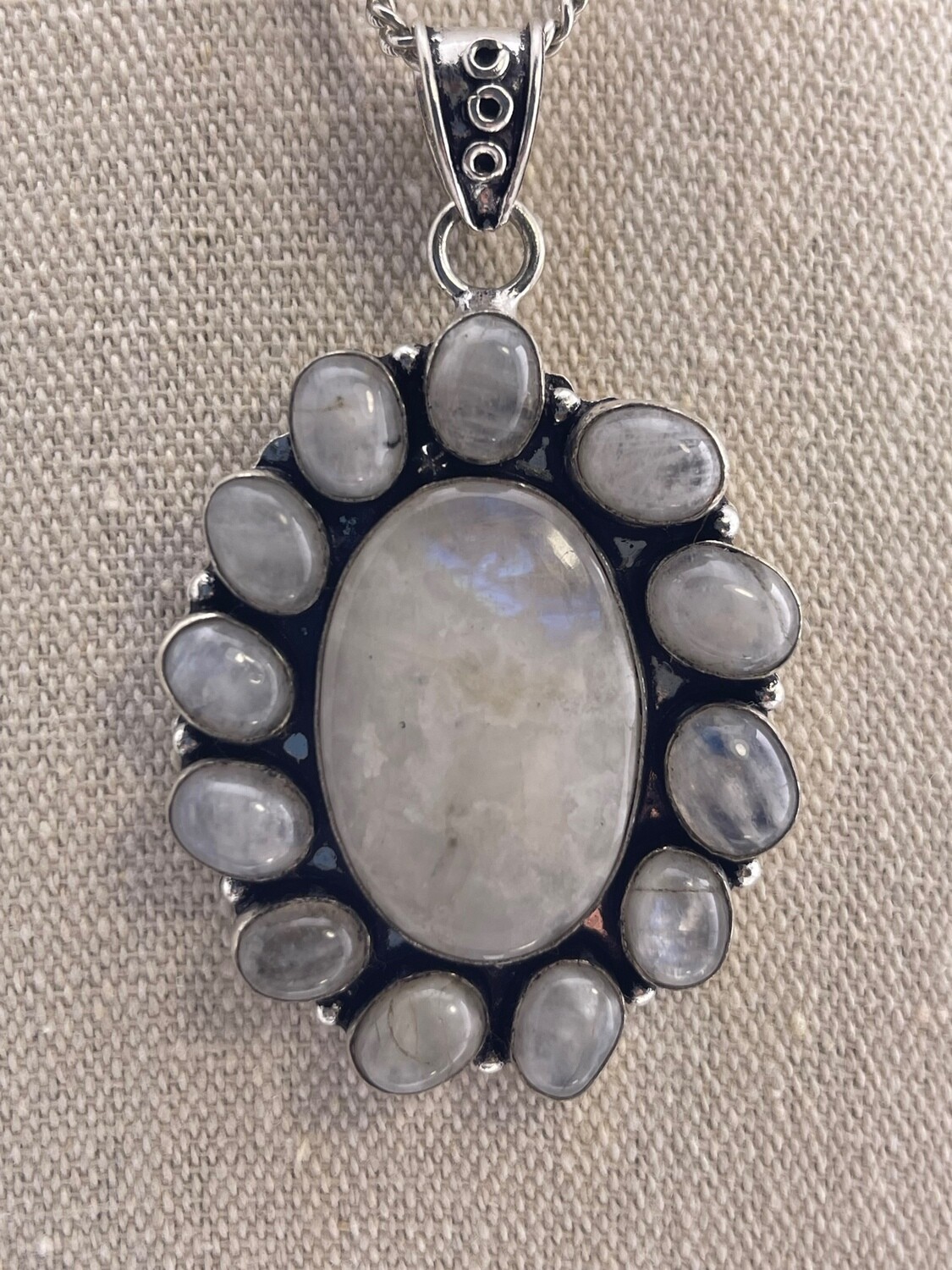 Rainbow Moonstone set in Sterling Silver
