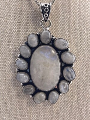 Rainbow Moonstone set in Sterling Silver