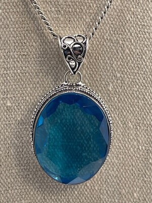 London Blue Topaz set in Sterling Silver