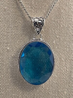 London Blue Topaz set in Sterling Silver