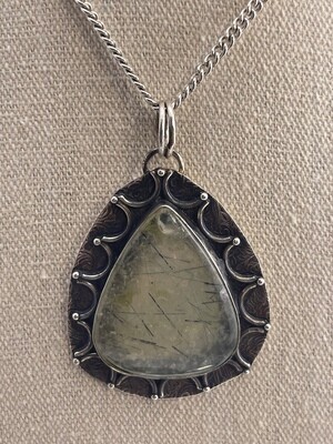 Prehnite Gemstone set in Sterling Silver