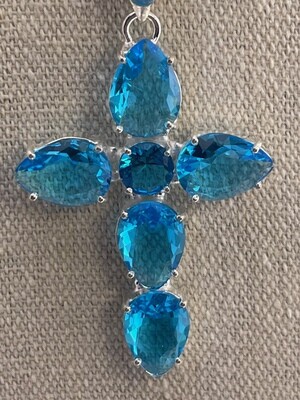 Swiss Blue Topaz set in Sterling Silver