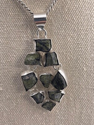 Natural Kyanite Rough Stone set in Sterling Silver
